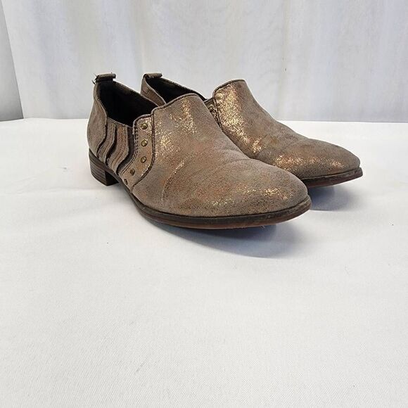 Clarks Trish Bell Slip On Booties Gun Metal Size 8 - Picture 1 of 11
